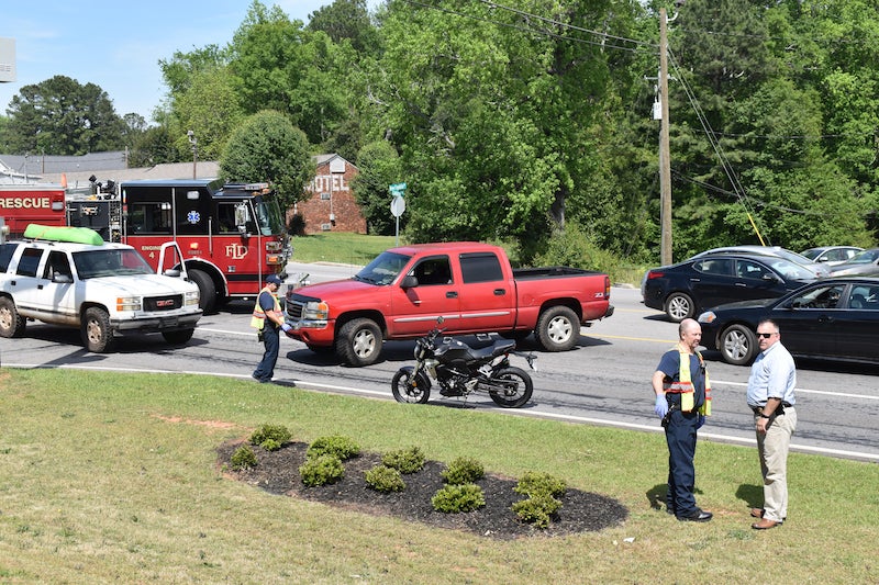 Motorcyclist receives noncritical injuries in collision on New