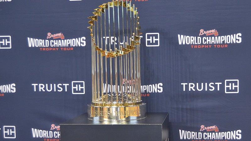 Atlanta Braves taking World Series trophy on the road on 151-stop tour