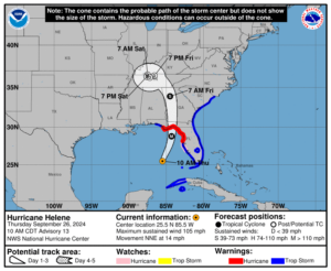 Progress report on Category 2 Hurricane Helene: Thursday, Sep 26 update from the National Hurricane Center