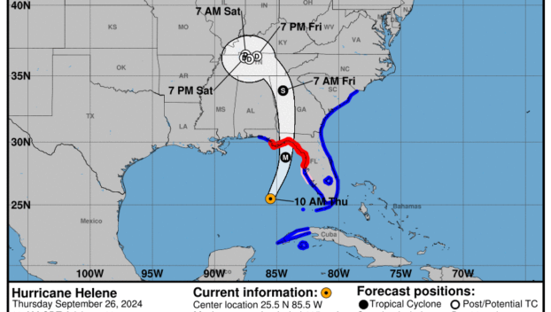 Progress report on Category 2 Hurricane Helene: Thursday, Sep 26 update from the National Hurricane Center