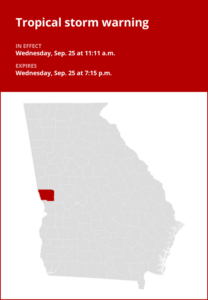 Tropical storm warning for Harris County until Wednesday evening