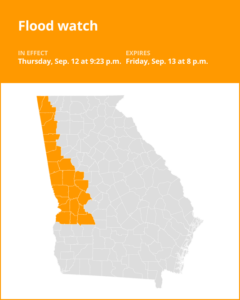 Update: West Georgia under a flood watch until Friday evening