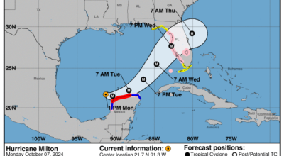 Category 5 Hurricane Milton: Monday, Oct 7 progress report from the National Hurricane Center