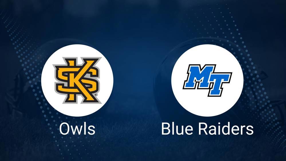 Kennesaw State vs. Middle Tennessee Oct. 15 Tickets & Start Time