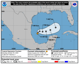 The Tropical Depression: Saturday, Oct 5 update from the NHC on latest developments