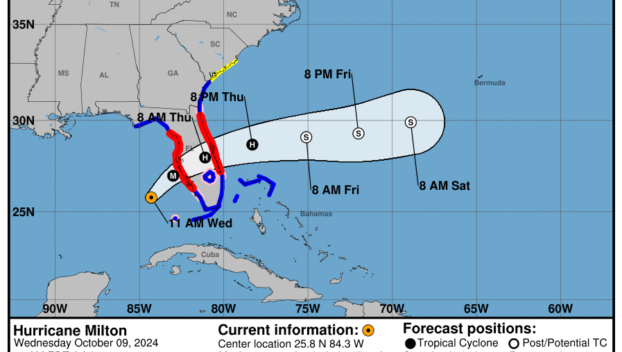 Wednesday, Oct 9: NHC's update on Category 4 Hurricane Milton