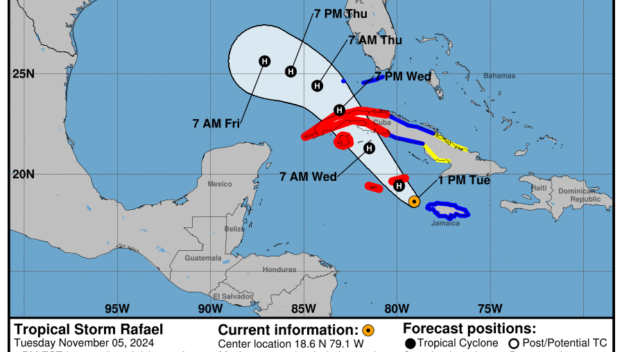 Tuesday, Nov 5: Latest update on Tropical Storm Rafael from the National Hurricane Center