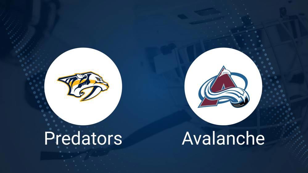 Where to Watch Nashville Predators vs. Colorado Avalanche on TV or Streaming Live - November 2