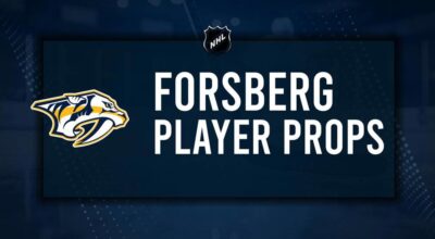 Filip Forsberg Player Prop Bets for the Predators vs. Capitals Game - January 11