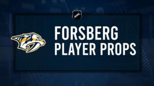 Filip Forsberg Player Prop Bets for the Predators vs. Sharks Game - January 21