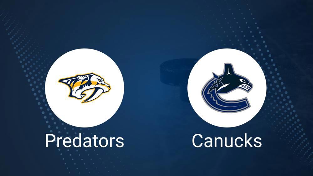 Where to Watch Nashville Predators vs. Vancouver Canucks on TV or Streaming Live - January 3